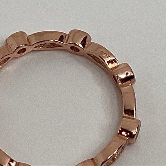 Sizes 4-10, 3 Pc Two Tone .925 Cz Eternity Band Ring Set - Picture 15 of 16